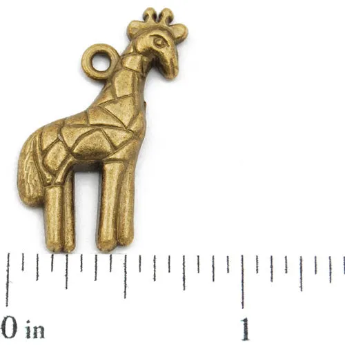 26*17mm Vintage antique bronze Zinc alloy Charms,giraffe,sold 150 pcs per pkg