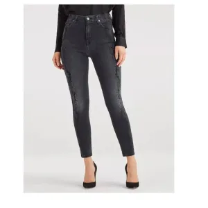 7 For All Mankind Luxe Vintage Aubrey black denim Jeans womens size 30
