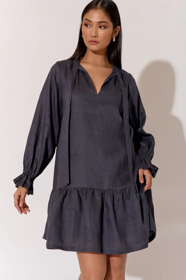 AJD-1111CHA IVY LINEN DRESS
