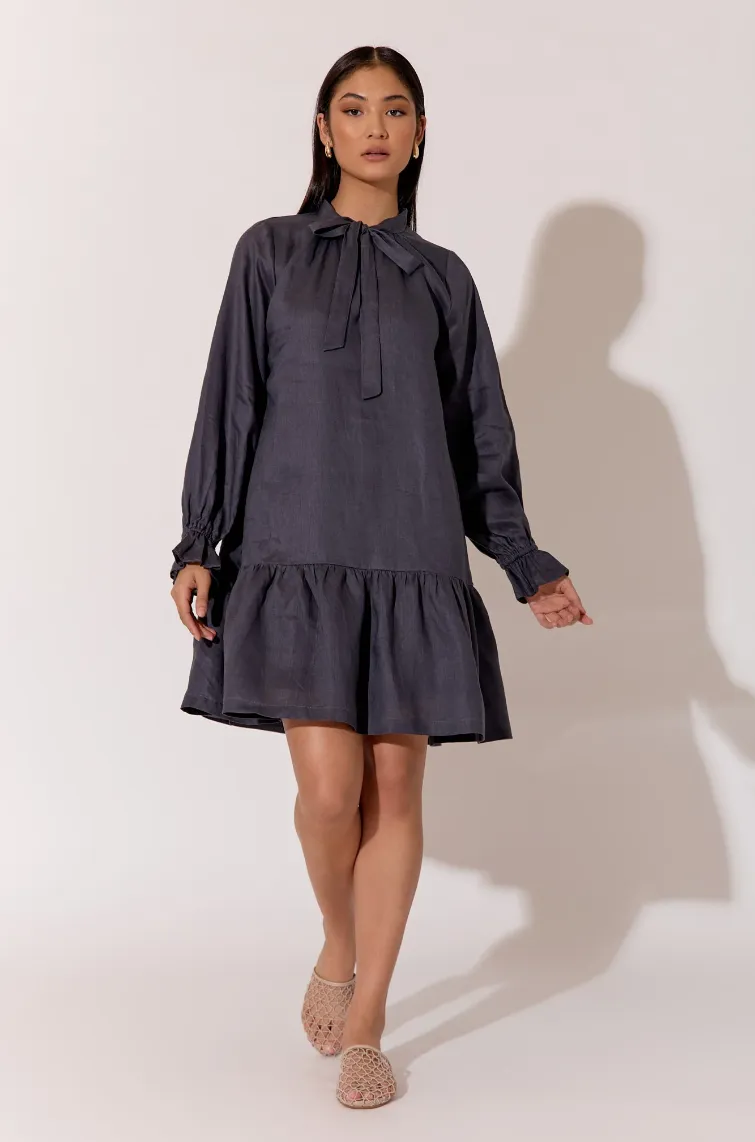 AJD-1111CHA IVY LINEN DRESS