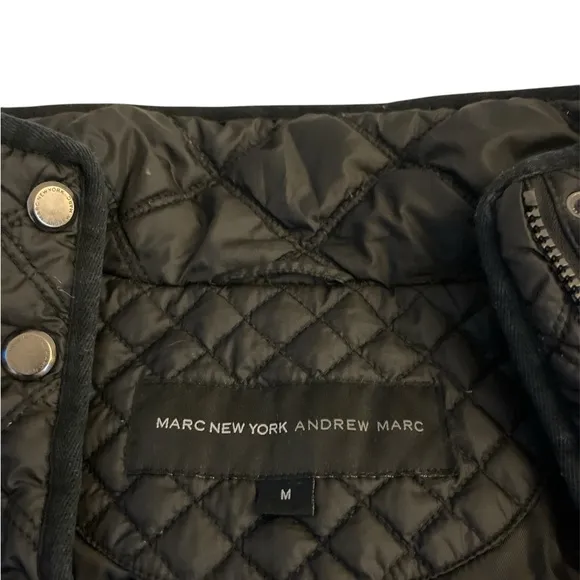 Andrew Marc Black Quilted Puffer Jacket