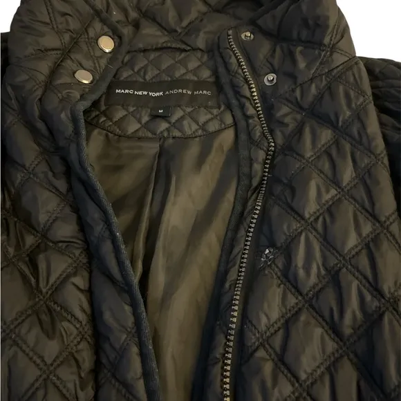 Andrew Marc Black Quilted Puffer Jacket