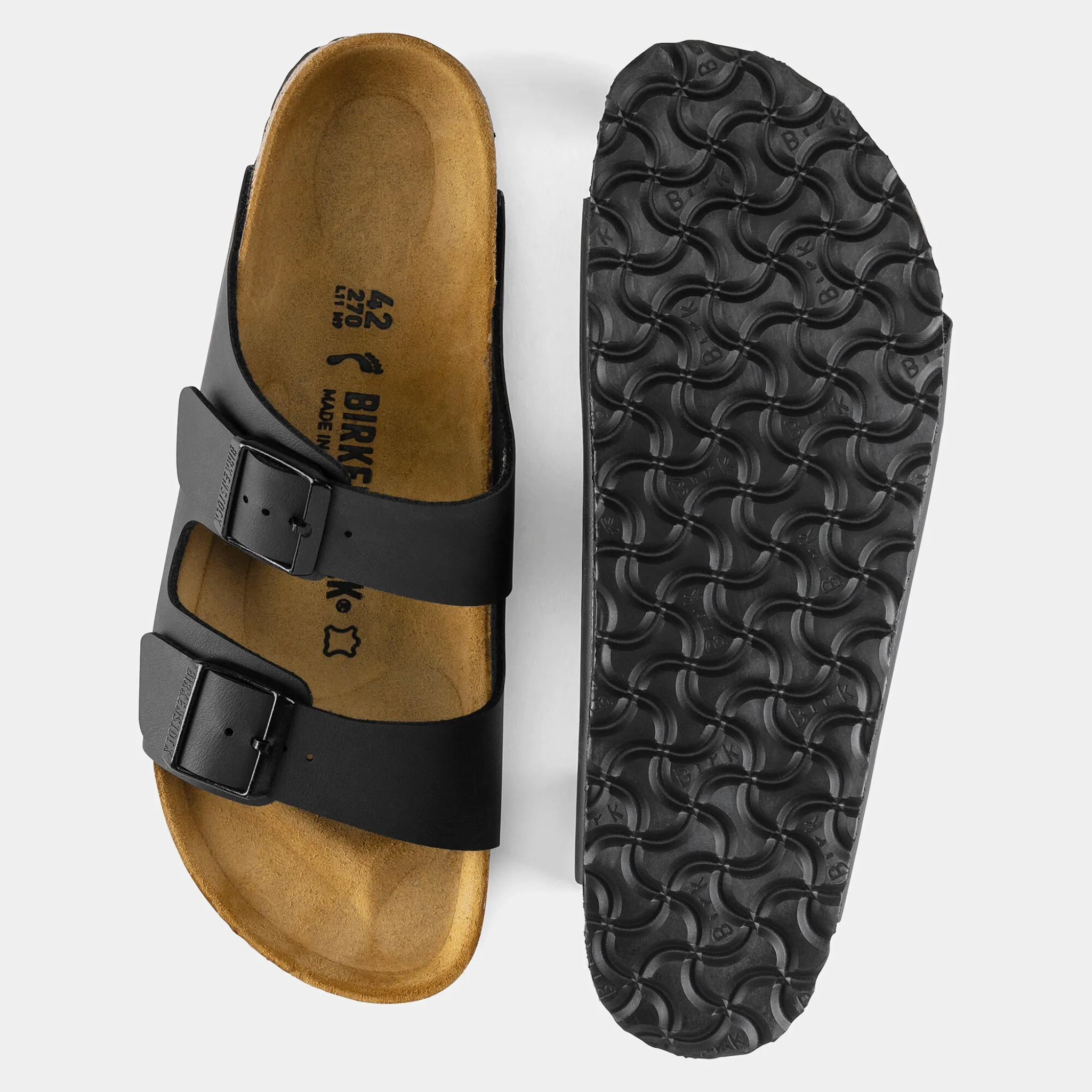 Arizona Birko-Flor Black Sandals