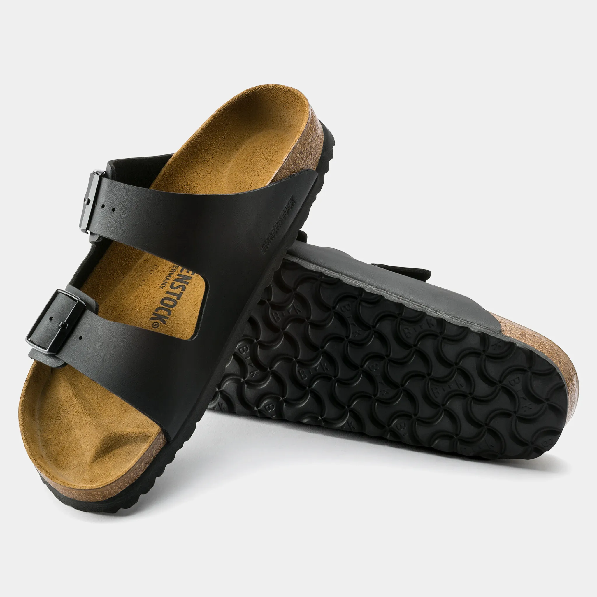 Arizona Birko-Flor Black Sandals