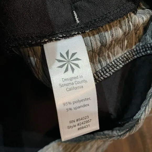 Athleta Snowscape Grey Hooded Zip Running Jacket size medium