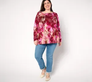 Attitudes by Renee Ballet Neck Top w/ Detail Seaming