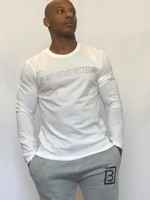 BAMN White Long-Sleeve Tee