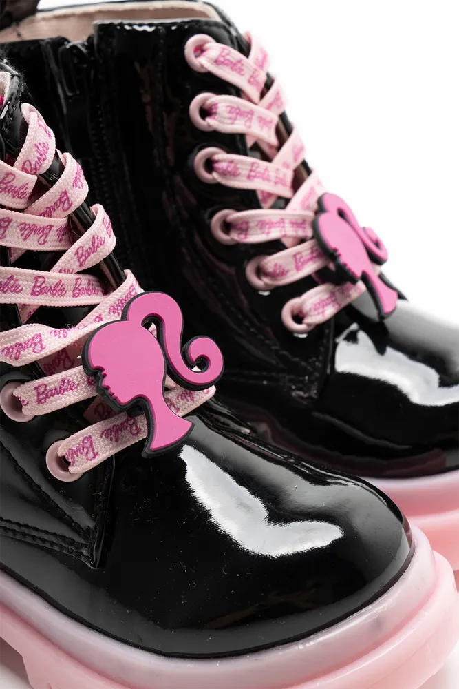 Barbie Lace Up Boots Black