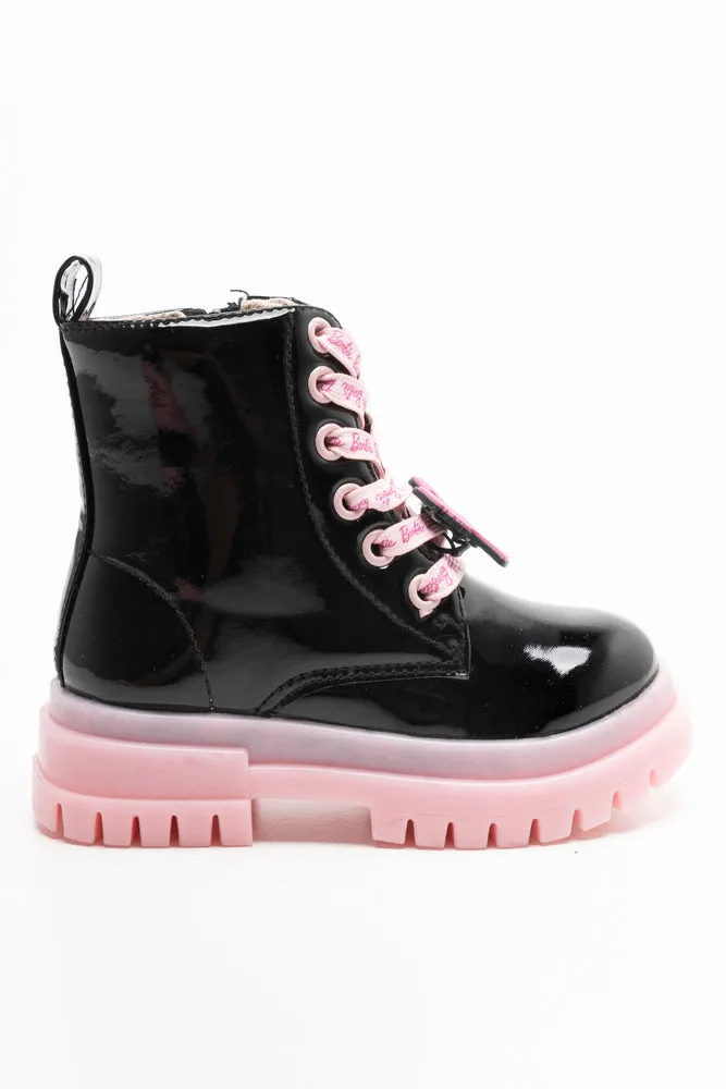 Barbie Lace Up Boots Black
