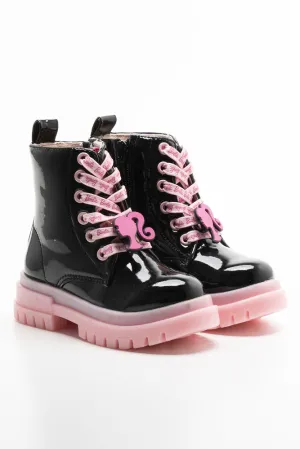 Barbie Lace Up Boots Black
