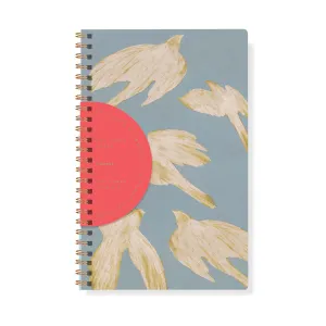 Birds Slim Paperback Spiral Journal