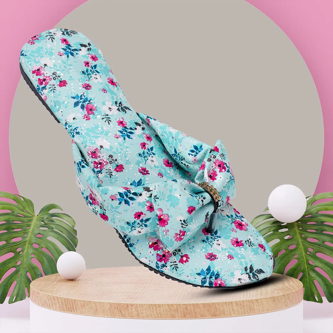 Blossom Bow Flat - Soft Sage Green