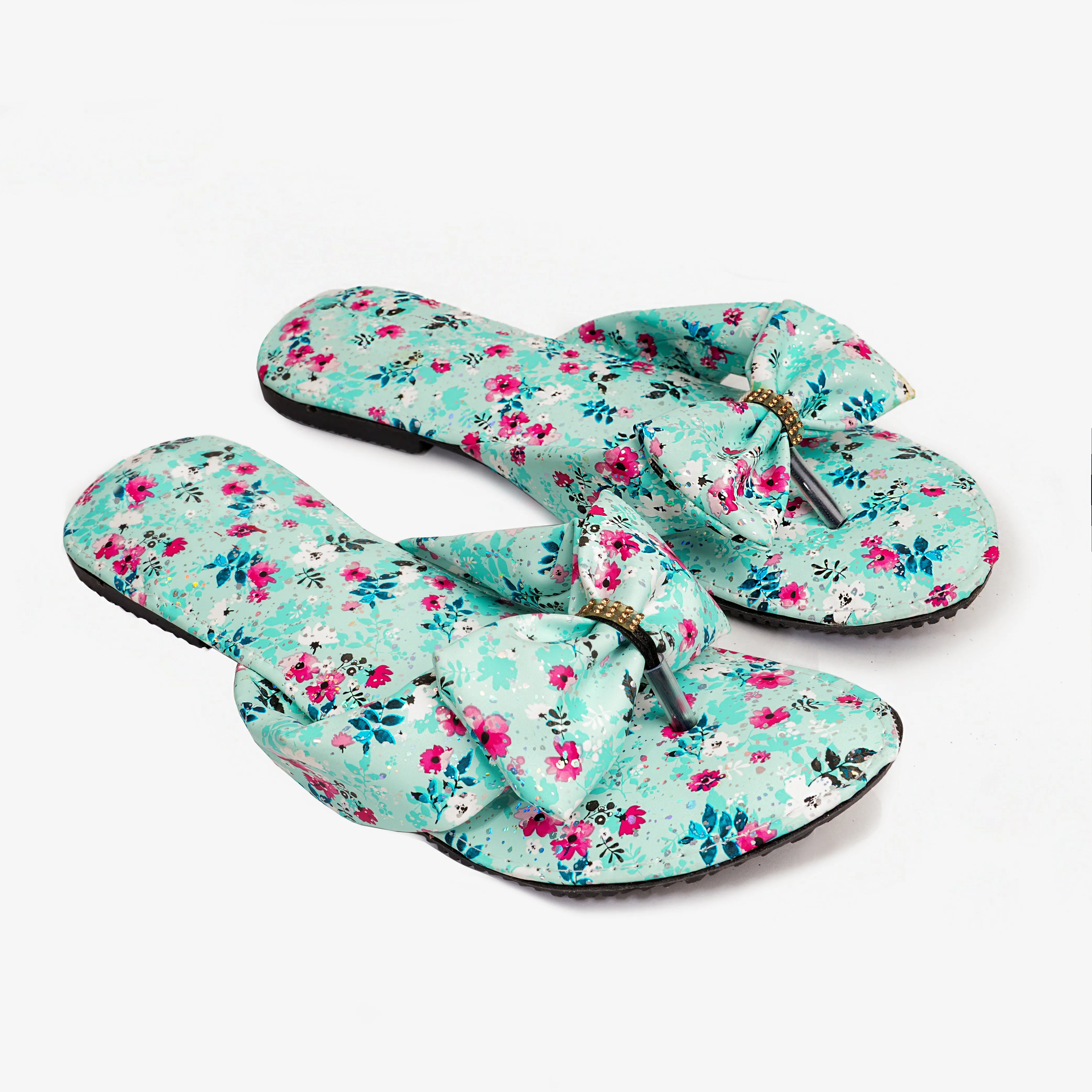 Blossom Bow Flat - Soft Sage Green