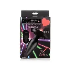 BOOTY SPARKS 28X Laser Heart Silicone Anal Plug with Remote – Medium