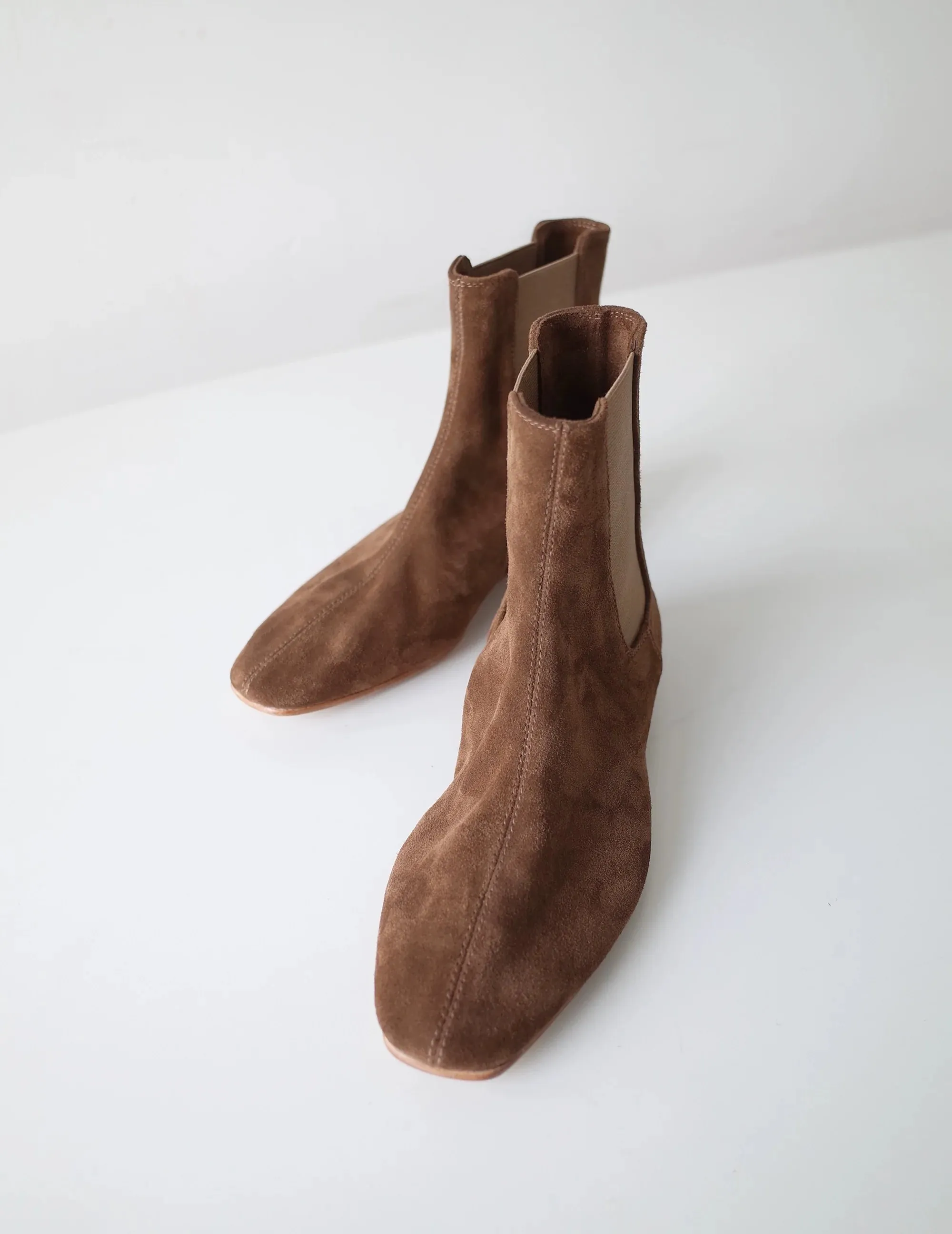Brown Suede Chelsea Boots