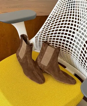Brown Suede Chelsea Boots