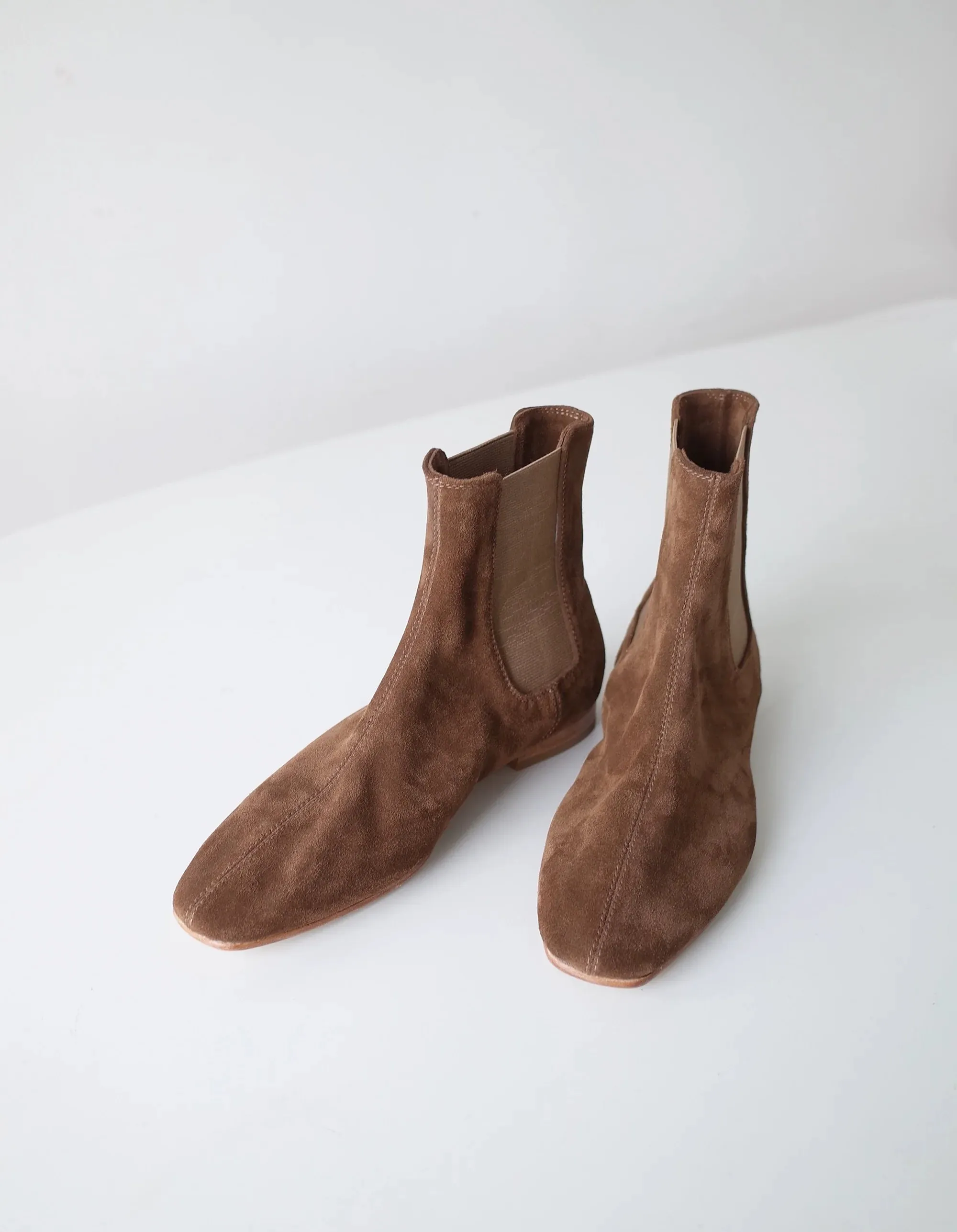Brown Suede Chelsea Boots