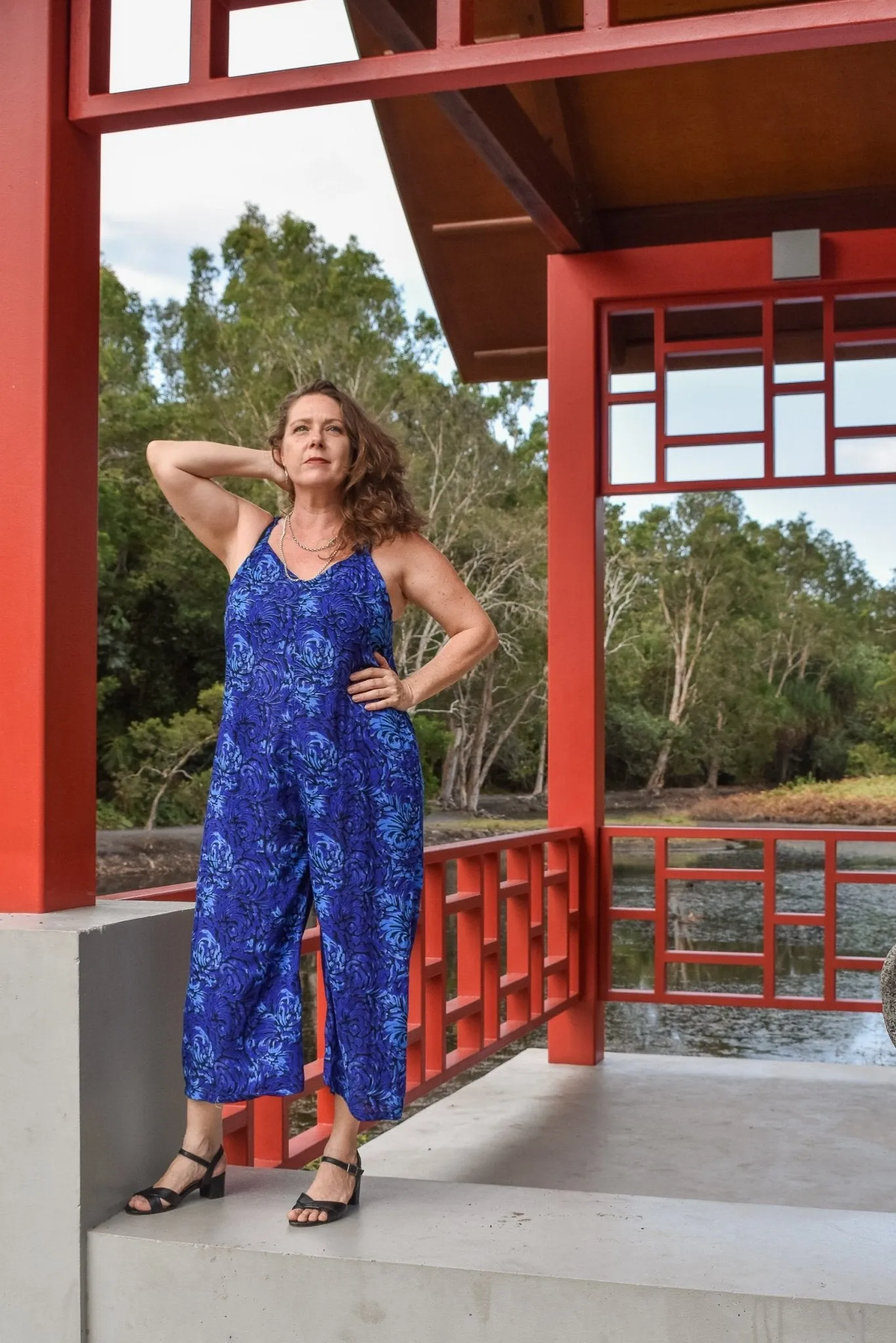 Calm Pantsuit - Swirl Blue