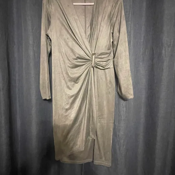 calvin klein faux wrap dress size 12