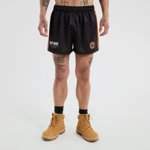 Carlton Draught Football Work Short Jet Black