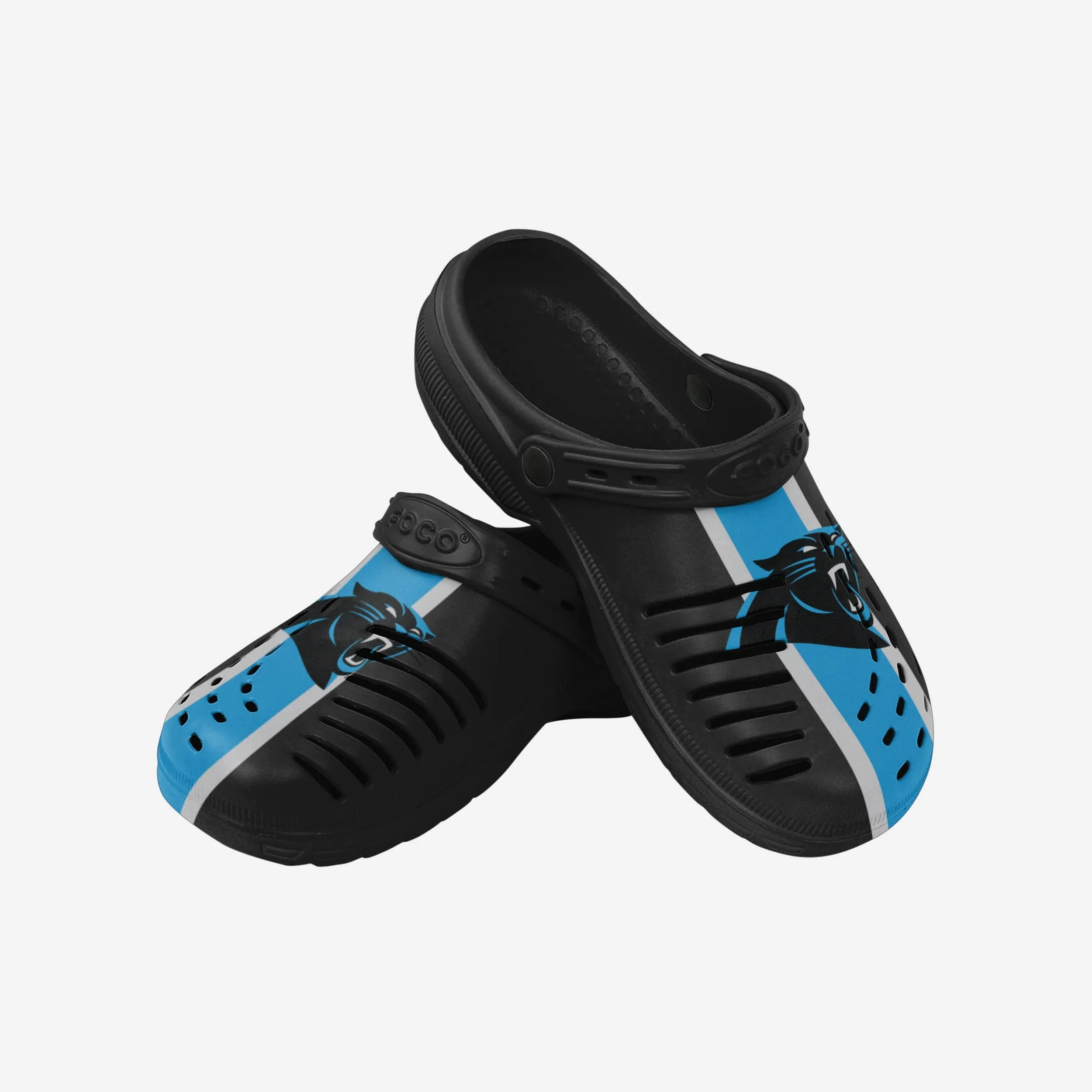 Carolina Panthers Team Stripe Clog With Strap