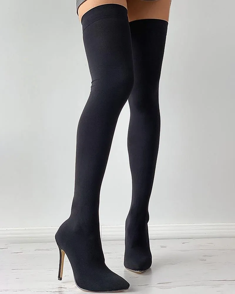 Catwalk over-the-knee fashion boots