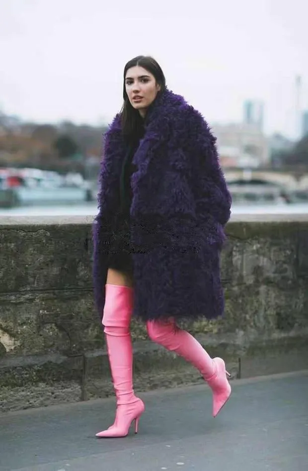 Catwalk over-the-knee fashion boots