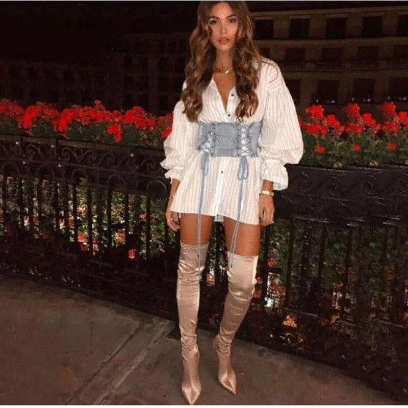 Catwalk over-the-knee fashion boots