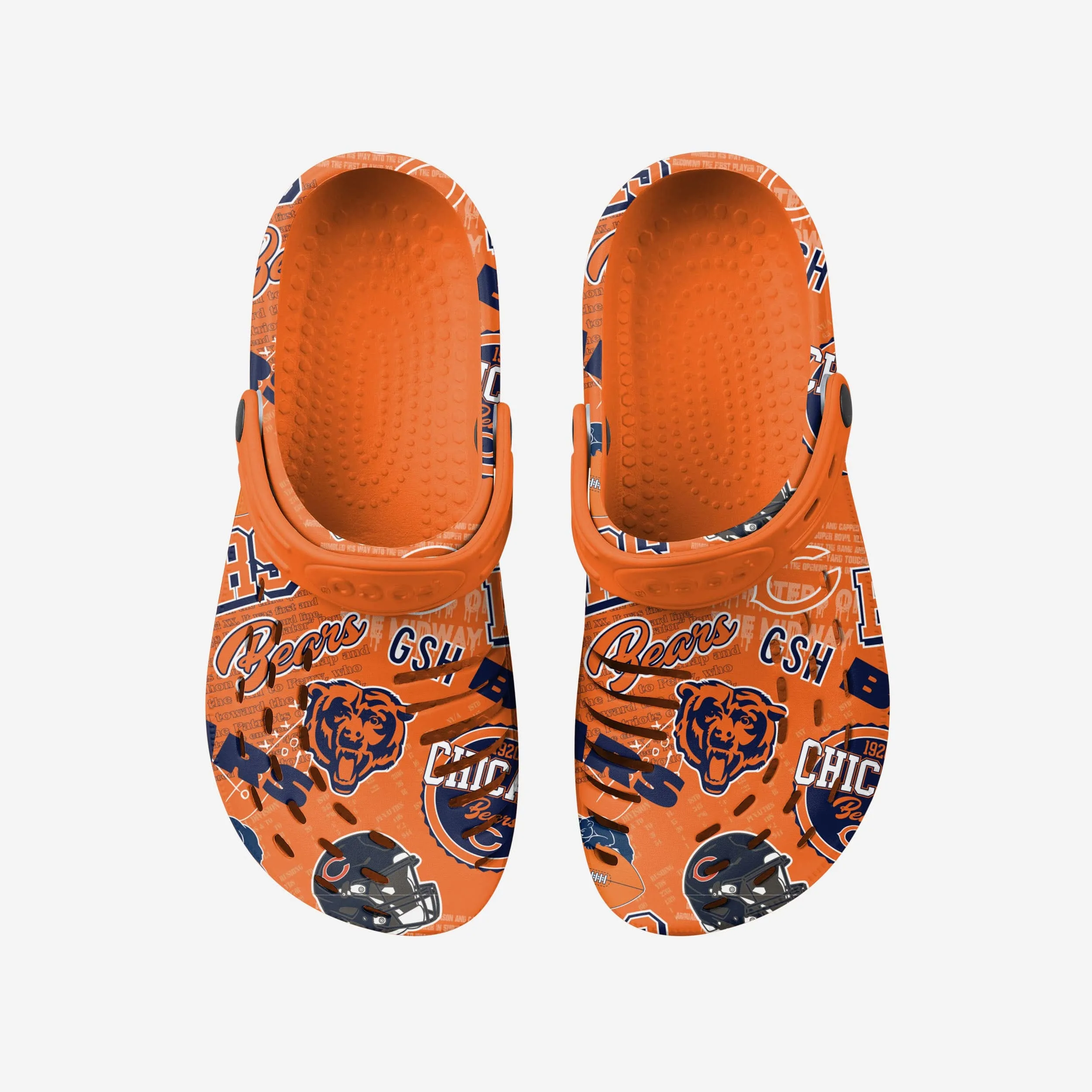 Chicago Bears Historic Print Clog With Strap