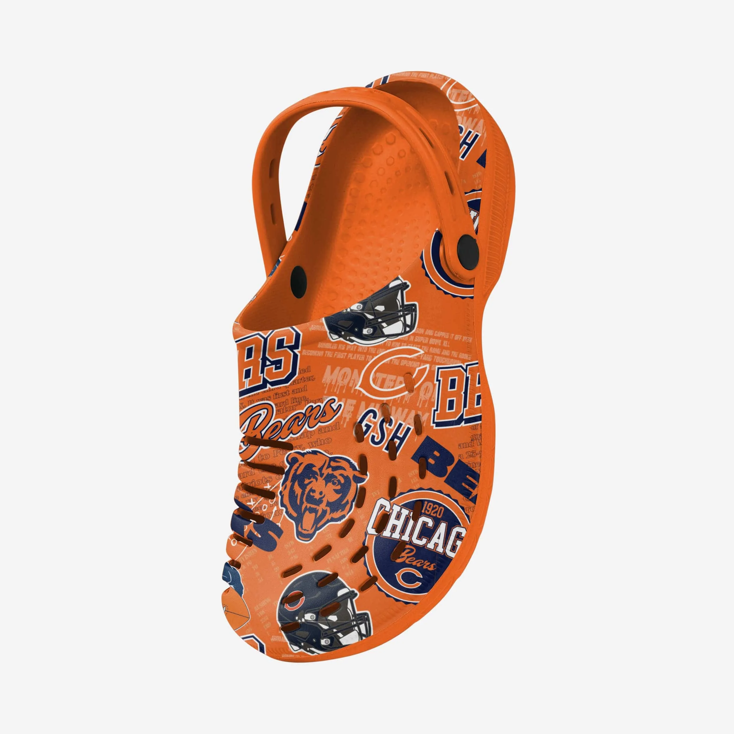 Chicago Bears Historic Print Clog With Strap