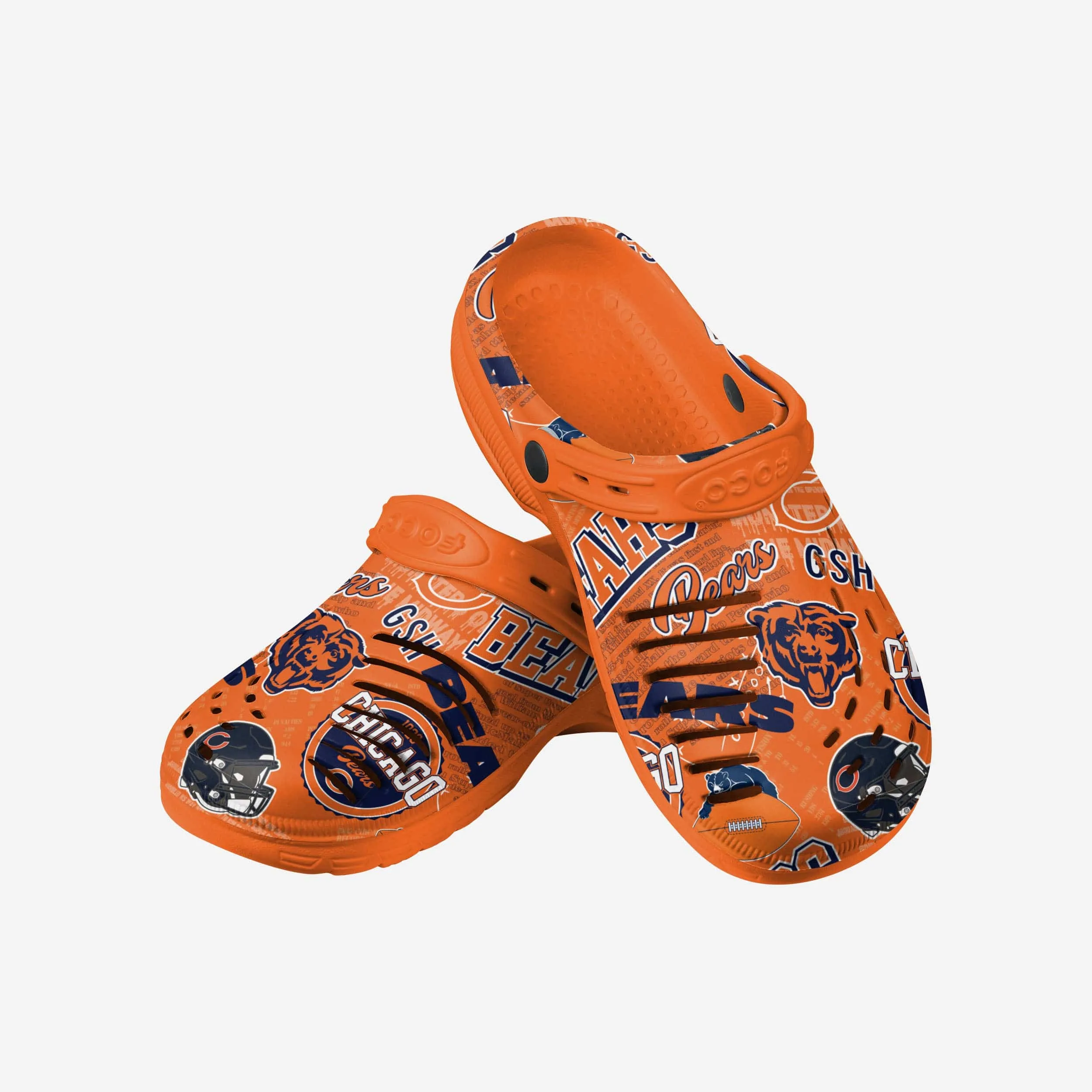 Chicago Bears Historic Print Clog With Strap