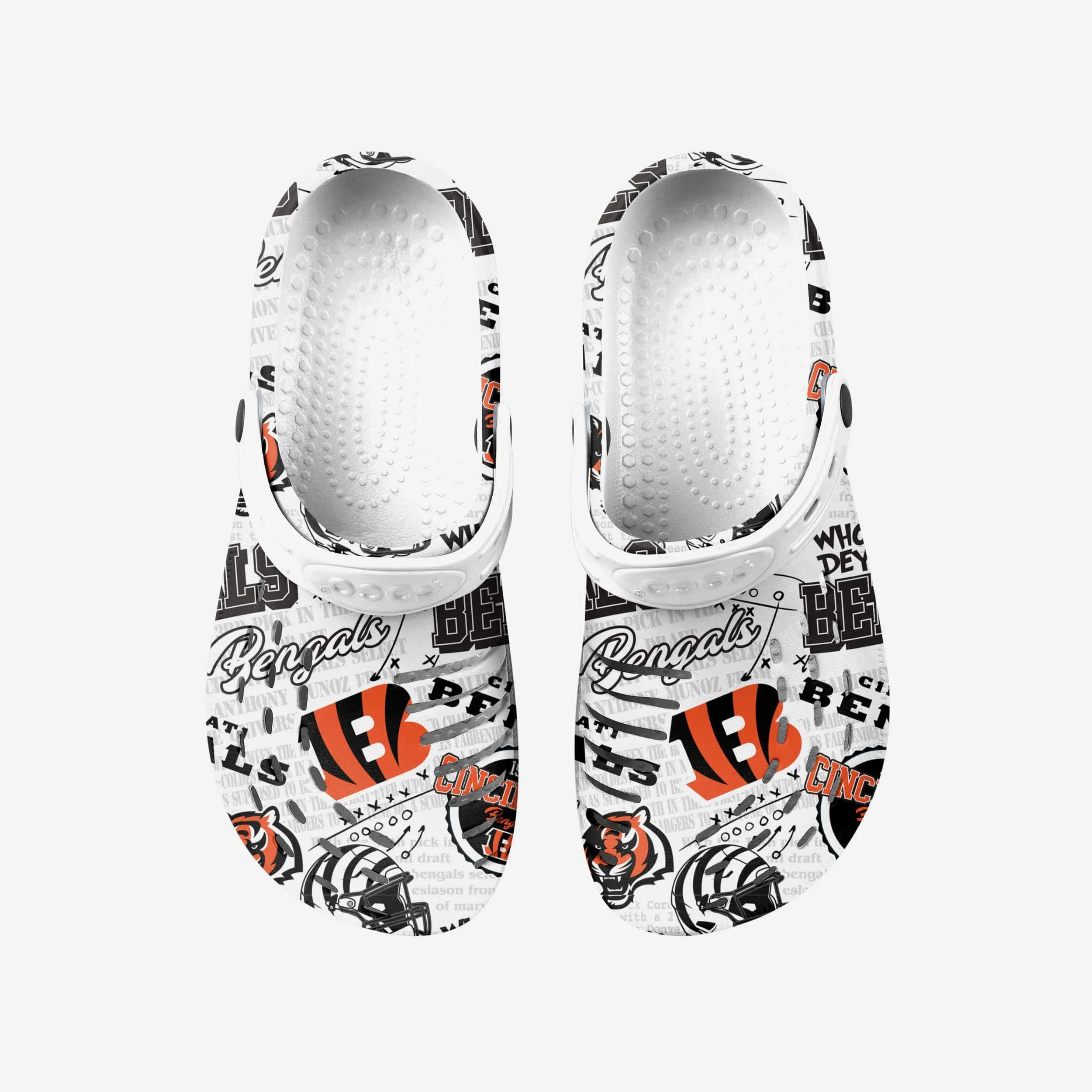Cincinnati Bengals Historic Print Clog With Strap