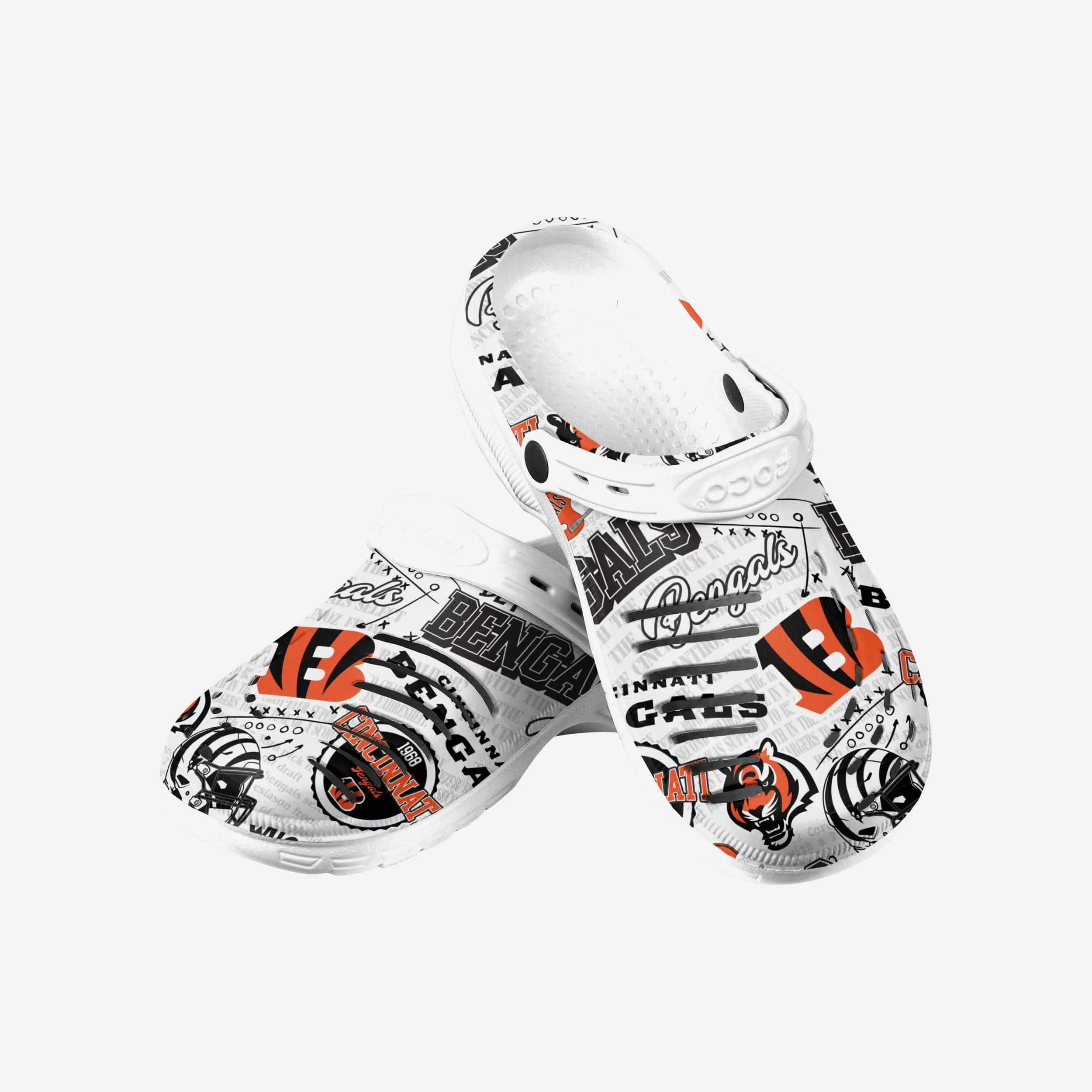 Cincinnati Bengals Historic Print Clog With Strap