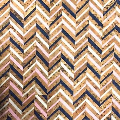 Cork Blend Fabric 51 in x 19 in Chevron