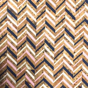 Cork Blend Fabric 51 in x 19 in Chevron