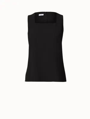 Crêpe de Chine Blouse with Square Neck