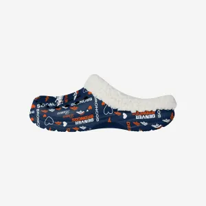 Denver Broncos Womens Sherpa Lined Logo Love Clog