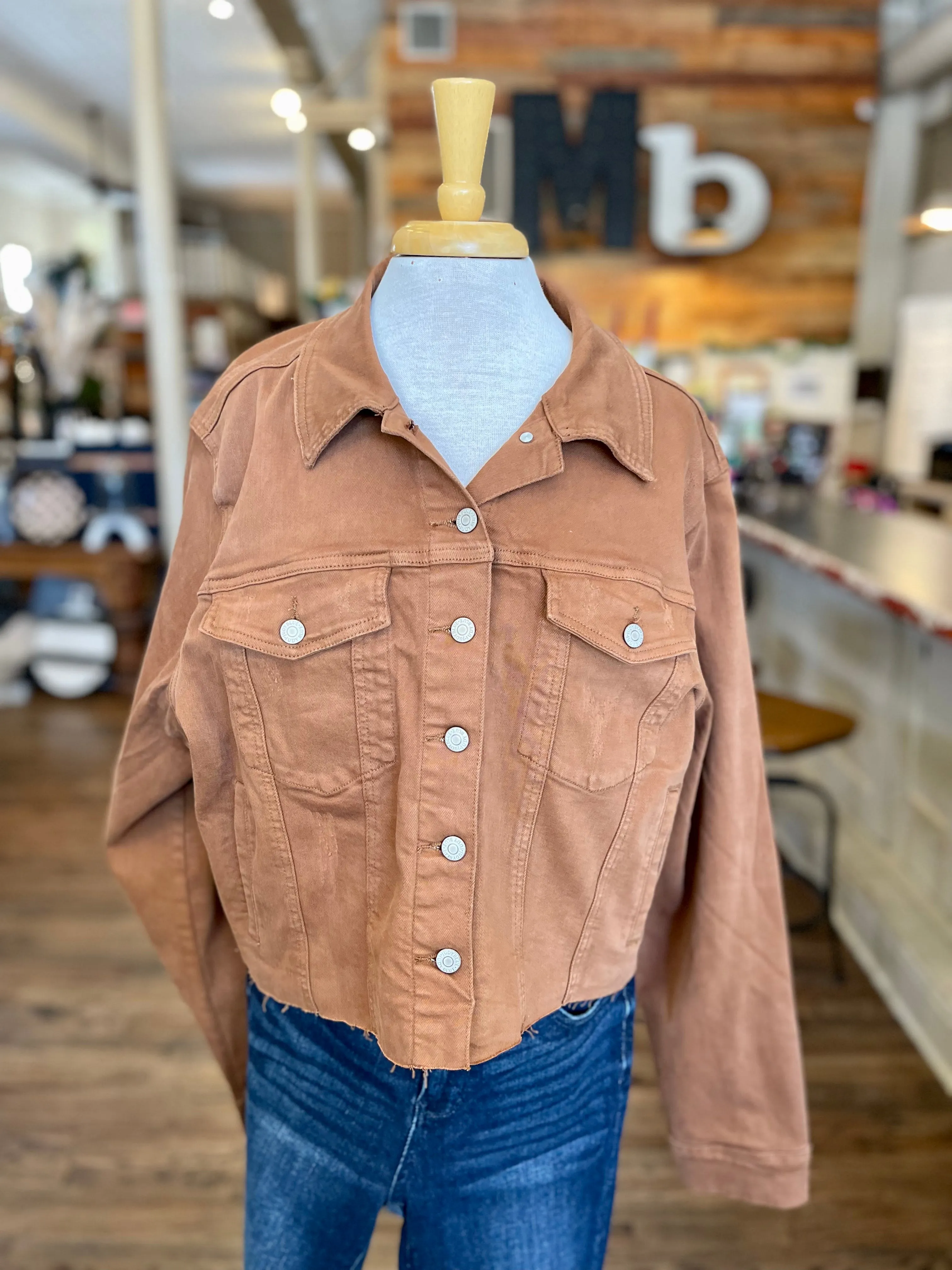 Desert Night Denim Jacket in Camel