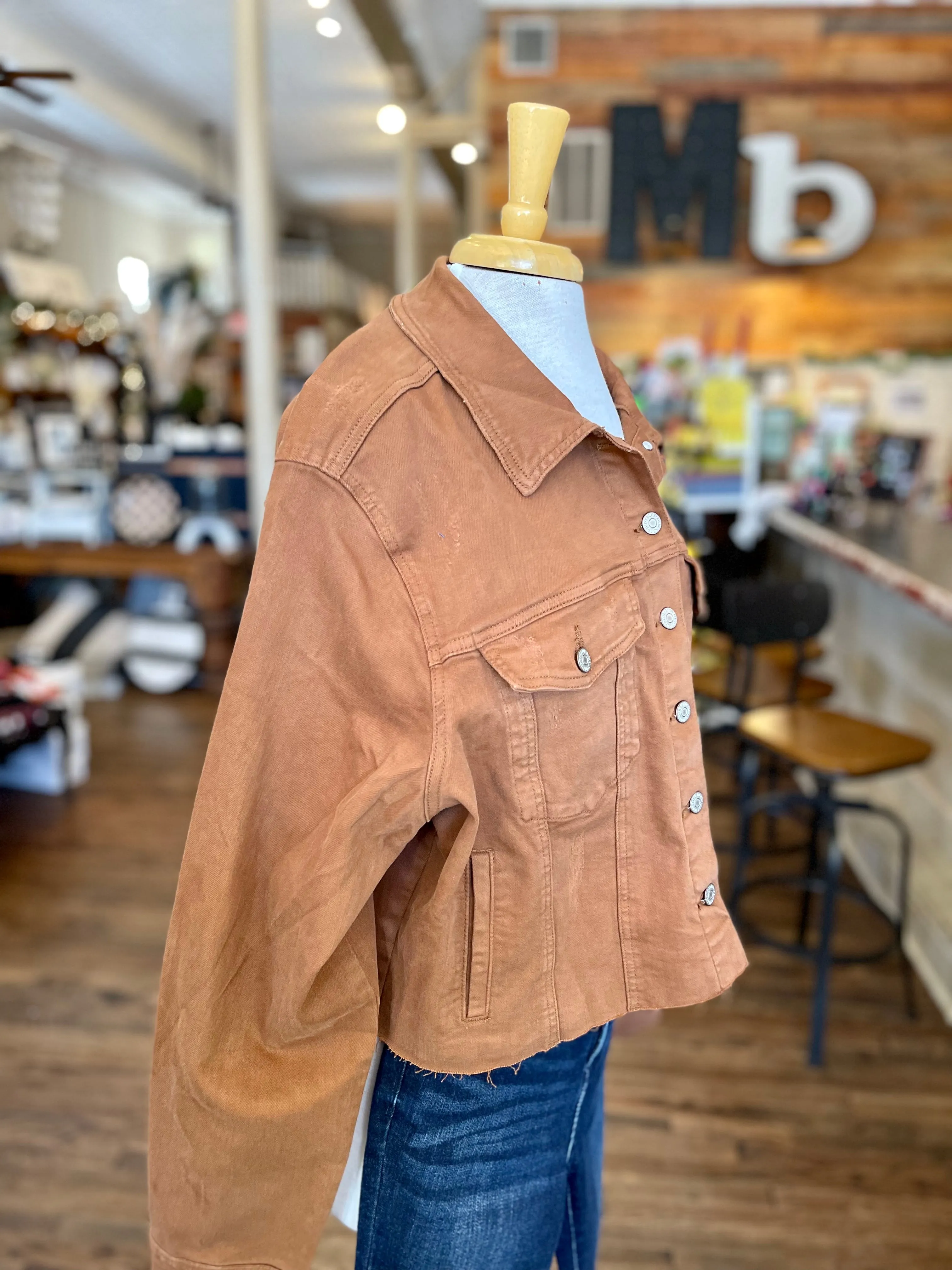 Desert Night Denim Jacket in Camel