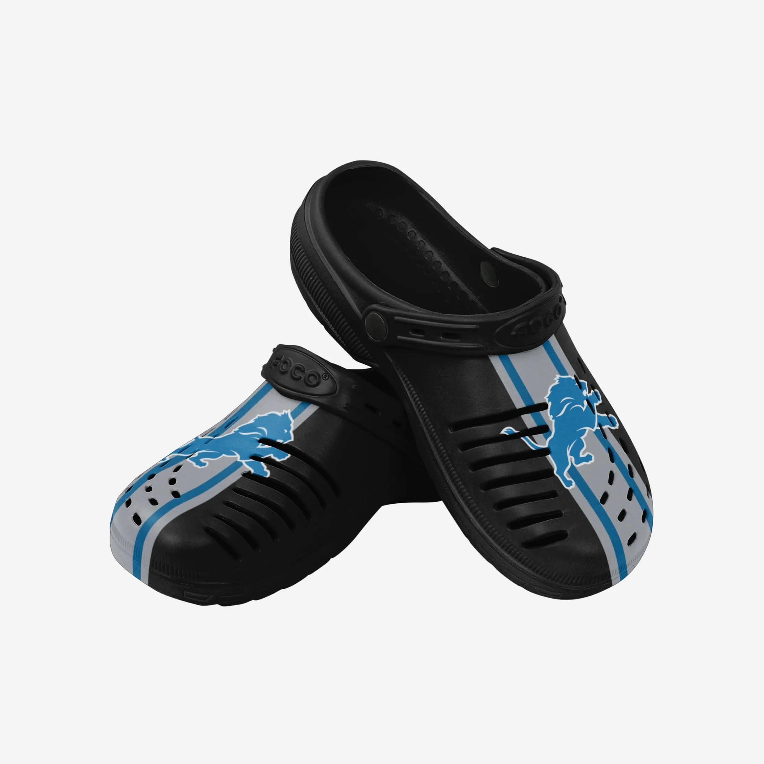 Detroit Lions Team Stripe Clog With Strap