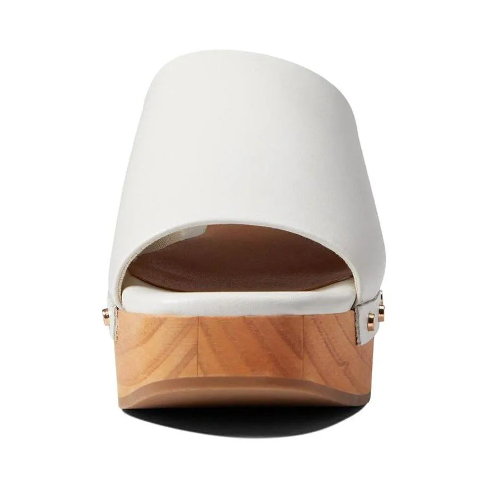 Dorado White Leather Studded Sandals