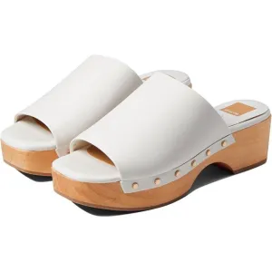 Dorado White Leather Studded Sandals