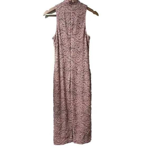 Dress The Population Norah Pink Nude Black Bodycon Formal Dress Size Large