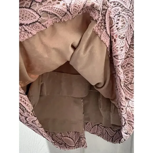 Dress The Population Norah Pink Nude Black Bodycon Formal Dress Size Large