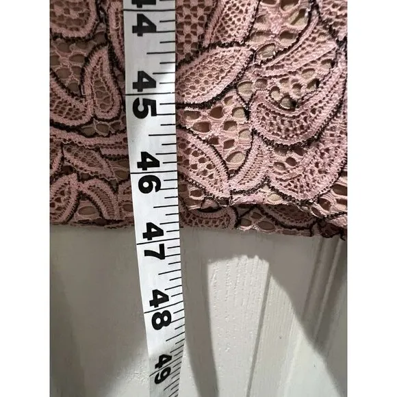 Dress The Population Norah Pink Nude Black Bodycon Formal Dress Size Large