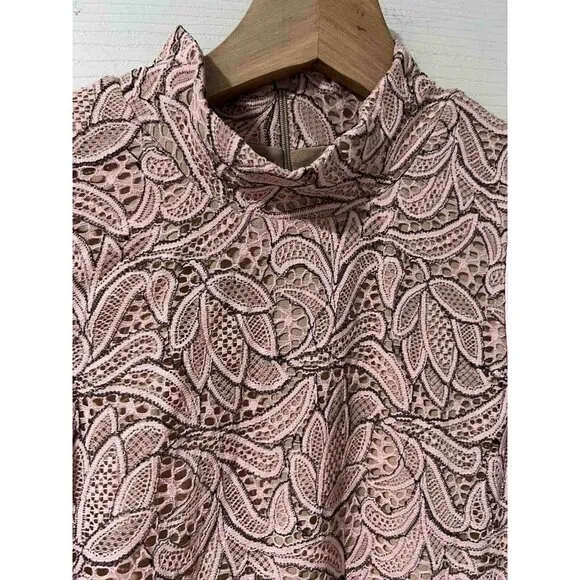 Dress The Population Norah Pink Nude Black Bodycon Formal Dress Size Large