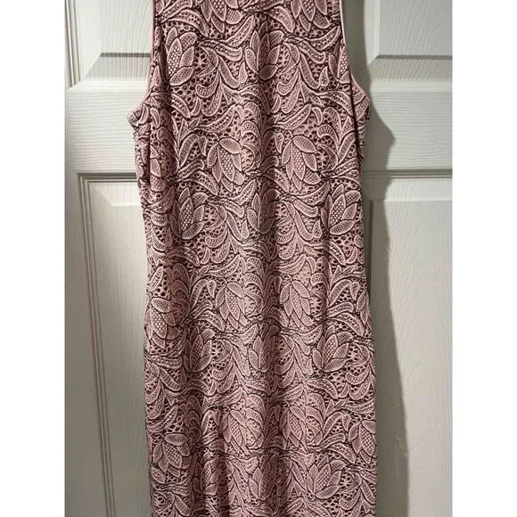 Dress The Population Norah Pink Nude Black Bodycon Formal Dress Size Large
