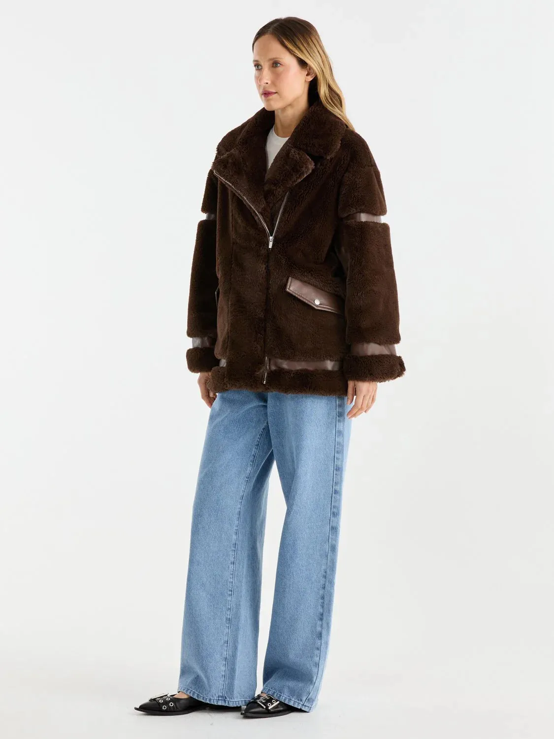 ENA PELLY | CLOVER FAUX FUR JACKET
