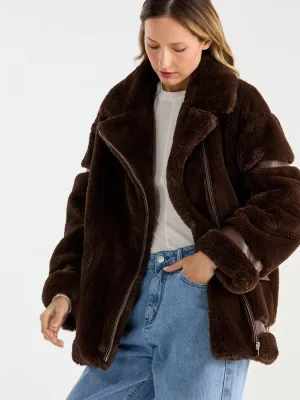 ENA PELLY | CLOVER FAUX FUR JACKET