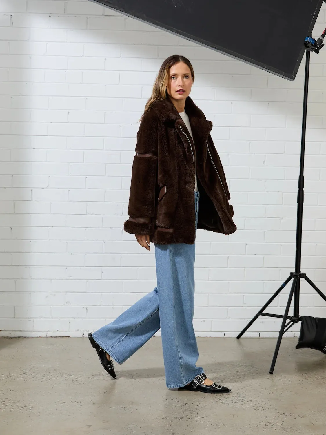 ENA PELLY | CLOVER FAUX FUR JACKET
